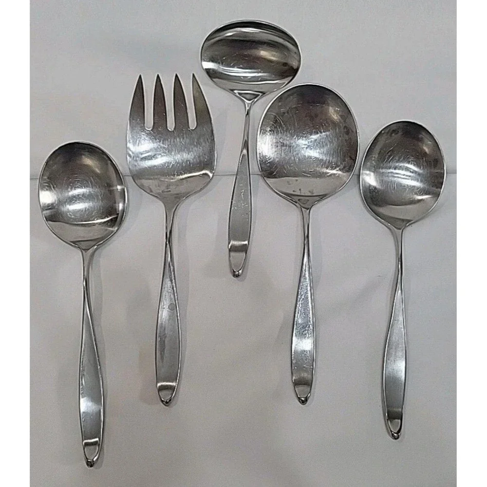 Lauffer Design 2 / Design II 18/8 Stainless Steel 61pc. Flatware Set MCM Estate